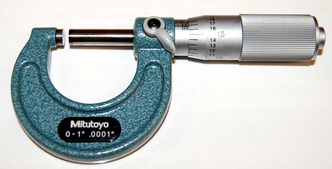 Mitutoyo 103-135 Outside Micrometer 0-1 Range +/-0.0001 Accuracy Friction Thimble 0.0001 Graduation 